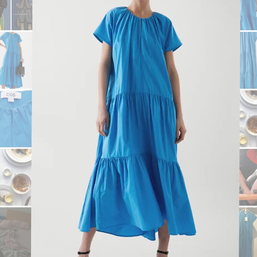 COS maxi blue dress size 10